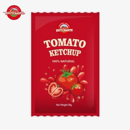 36g OEM Tomato Ketchup Sachet With Pure Natural Flavor Meets ISO HACCP BRC And FDA Standards