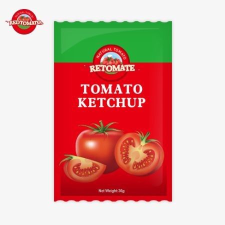 36g OEM Tomato Ketchup Sachet With Pure Natural Flavor, Meeting ISO HACCP And FDA Standards