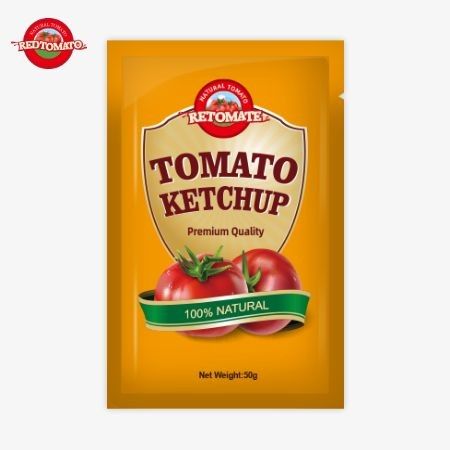 Factory Price 50g Sachet Ketchup Provides Convenient Easy-To-Use Packaging For Enjoyable Consumption