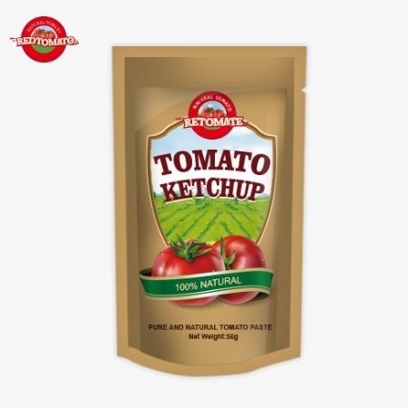 Factory Original ISO Sachet Ketchup 56g Pure Natural Flavor Sweet And Sour Taste