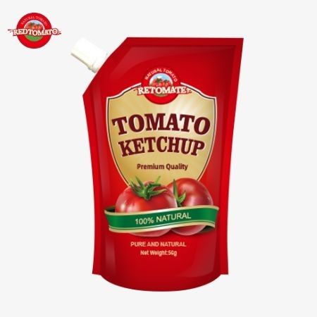 ISO Sachet Ketchup 56g Pure Natural Flavor In Line With International Production Standards