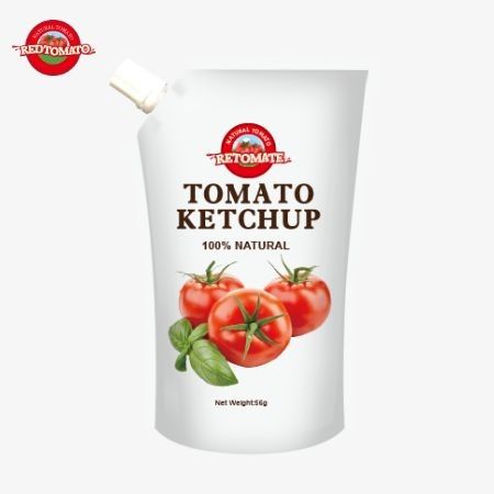 Aligning With International Production Norms These 56g Pure Natural-Flavored Ketchup Sachets Meet OEM Standards