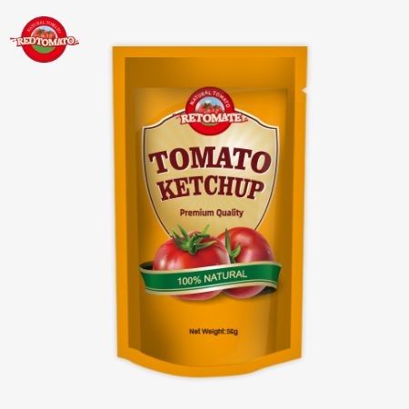 Original Factory ISO Sachet Ketchup 56g Offers Pure Natural Sweet And Sour Flavor