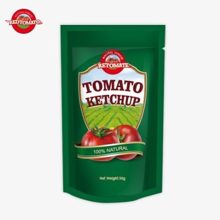 ISO-Certified Factory Sachet Ketchup, 56g, Offers A Pure, Natural Sweet And Sour Flavor
