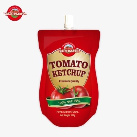 OEM China Factory Price 100g Sweet And Sour Natural Ketchup Sachet Dipping Sauce Pouch
