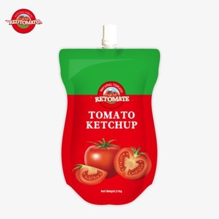 Manufacturing Of 210g Ketchup Sachets At An OEM Factory Featuring A Pure And Natural Flavor