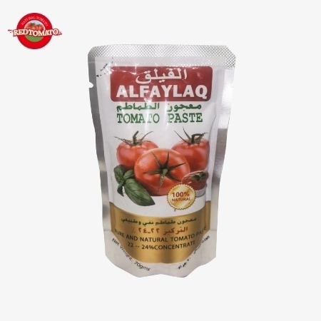 ALFAYLAQ Brand 70g Sachet Stand Up Tomato Paste Concentrated To Brix 22–24%