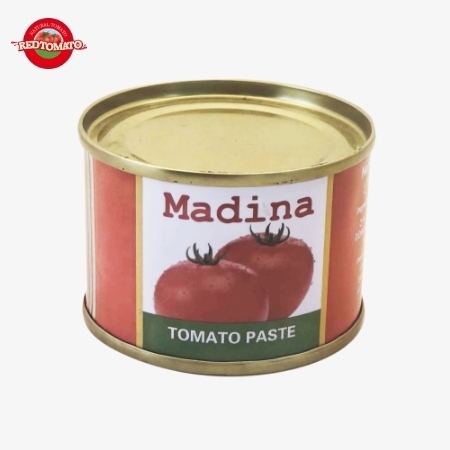 Madina 70g Canned Tomato Paste With Brix 28–30% Provide Brand And Packaging Design