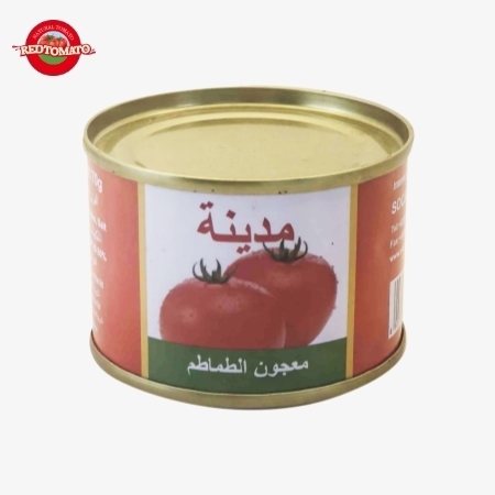 Madina 70g Canned Tomato Paste With Brix 28–30% Provide Brand And Packaging Design