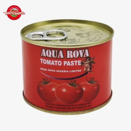 70gAQUA ROVA Canned Tomato Paste With Brix 28–30% Provide Brand And Packaging Design
