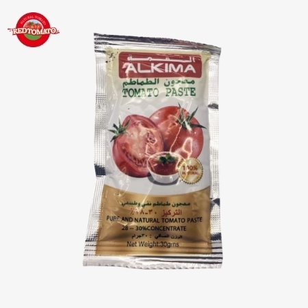 ALKIMA 30g Flat Sachet Tomato Paste Concentrated To Brix 28–30% Available Under The Retomate Brand Or Customizable With Your Own OEM