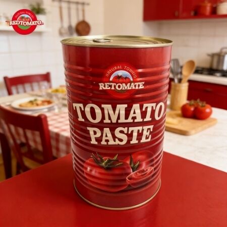 High Quality RETOMATE Tomato Paste With 4500g Bulk Packaging 28-30 Brix Packaged Type