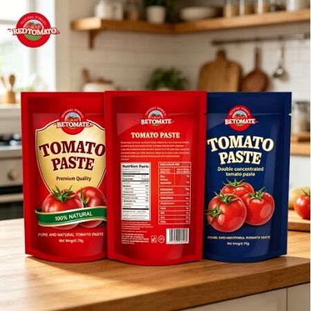 70g Double Concentrated Stand-Up Sachet Tomato Paste with ISO HACCP BRC FDA Certifications