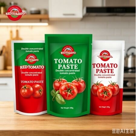 100g Stand-Up Sachet Tomato Paste with Triple Concentration and ISO, HACCP, BRC, FDA Certification