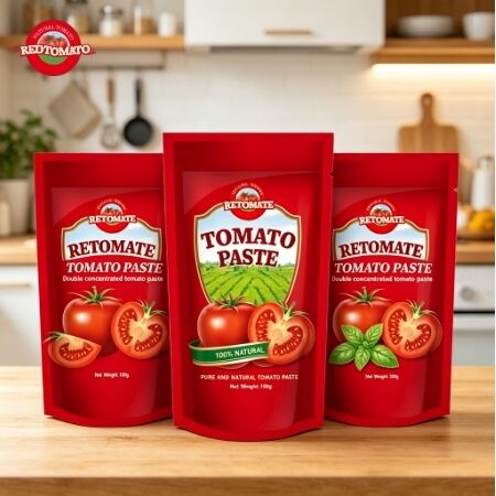 100g Stand-Up Pouch High Purity Triple Concentration Tomato Paste for Versatile Cooking