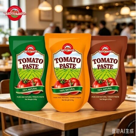 210g Stand-Up Sachet Tomato Paste ISO HACCP BRC FDA Certified with Xinjiang Sourced Premium Quality