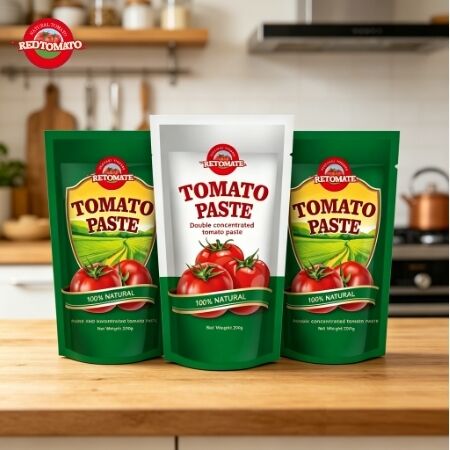 210g Stand-Up Sachet Tomato Paste with Triple Concentration and ISO HACCP BRC FDA Certification