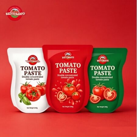 340g Stand Up Sachet Tomato Paste with Triple Concentration and ISO HACCP BRC Standards