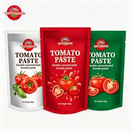 400g Stand-Up Sachet Tomato Paste Convenient and 30%-100% Pure for Versatile Cooking