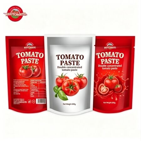 Double Concentrated Tomato Paste in Spouted Stand-up Sachets 500g for Convenient Use
