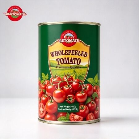 400g Whole Peeled Tomatoes Tin Can Tomato Juice Packed for Brazil South America Retail