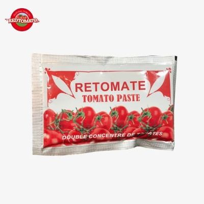 40g Flat Tomato Paste In Sachet - OEM Double Concentrated Tomato Paste Chinese Producers