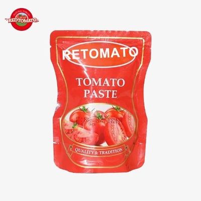 Sweet And Sour Tomato Paste In Sachet Stand Up 140g 30%-100% Purity