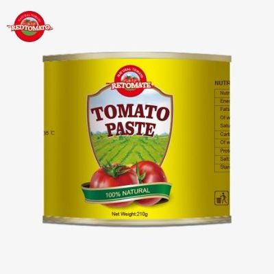 The 210g Canned Tomato Paste We Offer Conforms To The ISO HACCP And BRC Food Standards By The FDA