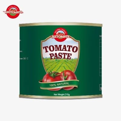 China Factory OEM 210g Canend Tomato Paste  The Production Standards Set By ISO HACCP  And FDA