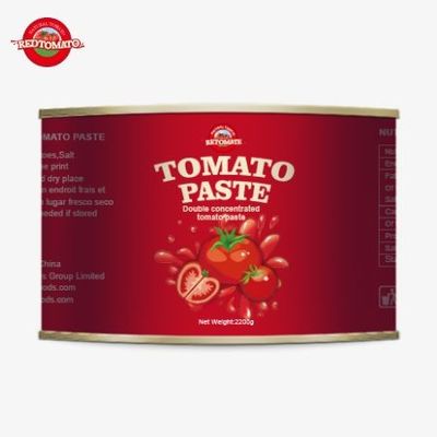 Tomato Factory 28-30% Brix Canned Tomato Paste 2200g Tin Tomato Paste High Fresh Quality