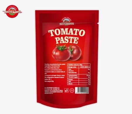 Factory-Direct Custom Printed 70g Stand-Up Pouch Bags For Tomato Sauce Paste Packaging