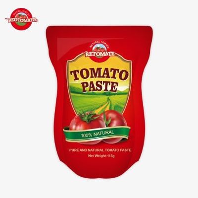 Tomato Paste Factory Produces 113g Stand-Up Sachets Following ISO HACCP BRC And FDA Production Standards