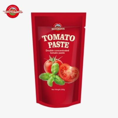 FDA Certification For 200g Double Concentrated Tomato Paste In Stand-Up Sachet