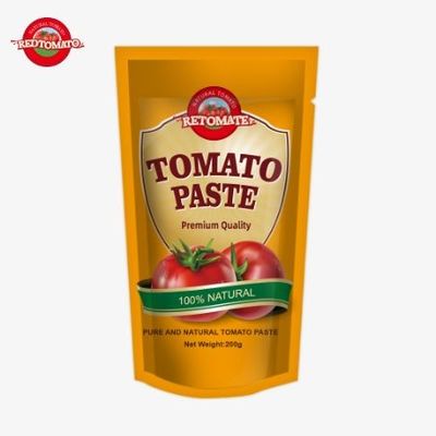 FDA Certification For 200g Triple Concentrated Tomato Paste In Stand-Up Sachet