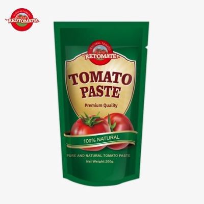 200g Double Concentrated Tomato Paste In Stand-Up Sachet With FDA Certification