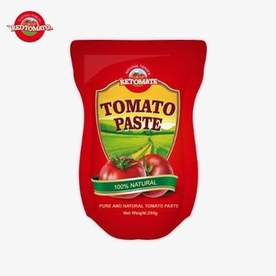 This Stand-Up Sachet Contains 250g Of Sweet And Tangy Tomato Paste With A Purity Ranging From 30% To 100%