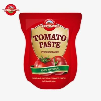 The 340g Red Tomato Paste Stand-Up Sachet Provides Both Convenience