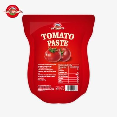 The 340g Stand-Up Sachet Of Tomato Paste Complies With ISO, HACCP And BRC Factory Pricing Adherence
