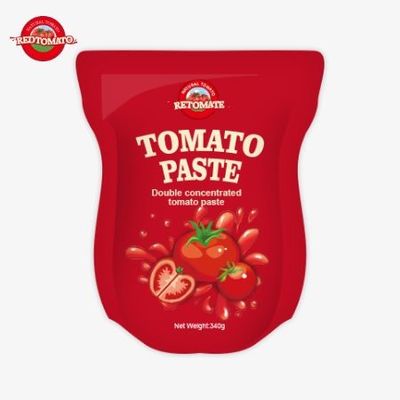 The 340g Stand-Up Sachet Of Tomato Paste Complies With ISO HACCP And BRC Standards For Factory Pricing
