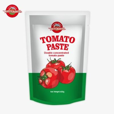 400g Stand-Up Sachet Tomato Paste Convenient Flavorful 30%-100% Purity