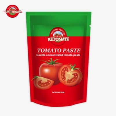 400g Stand-Up Sachet Tomato Paste Convenient Flavorful And 30%-100% Pure