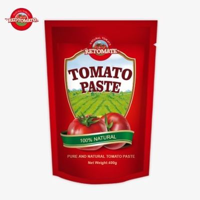 400g Stand-Up Sachet Tomato Paste Convenient Flavorful And Purity Range 30%-100%