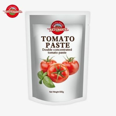 The 500g Stand-Up Sachet Of Tomato Paste Provides Convenient Packaging And Delightful Flavor
