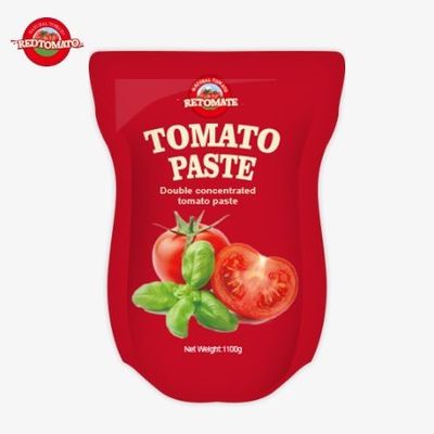 Stand-Up Sachet Tomato Paste 1100g 30%-100% Purity Sweet And Sour