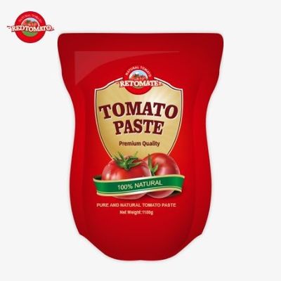 1100g Stand-Up Sachet Of Tomato Paste Meets ISO HACCP And BRC Standards For Factory Pricing Compliance