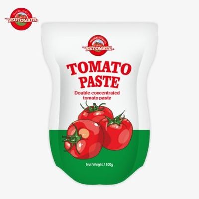 The 1100g Stand-Up Sachet Of Tomato Paste Complies With ISO, HACCP And BRC Standards For Factory Pricing