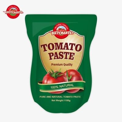 1100g Stand-Up Sachet Of Tomato Paste Complies With ISO HACCP And BRC Standards Ensuring Adherence To Factory Pricing