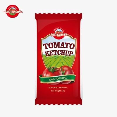 10g Sachet Of Ketchup With Sweet And Sour Taste And Pure Natural Flavor