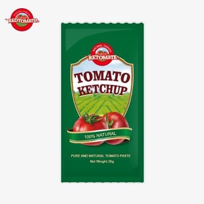 OEM Small Bag Tomato Ketchup 30g Sweet And Sour Taste Pure Natural Flavor  ISO HACCP BRC  FDAl Standards