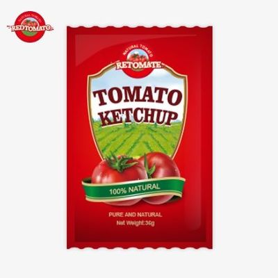 36g Tomato Ketchup Sachet OEM From China Factory Made With Pure Natural Ingredients Offered At Factory Price